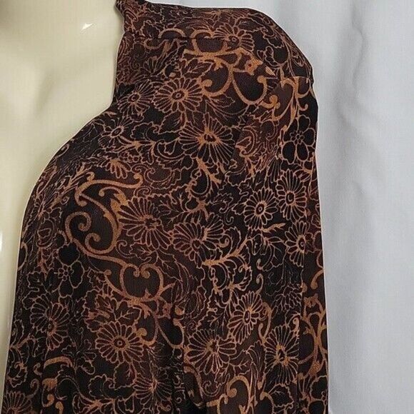 Draper's & Damon's Cardigan Blazer vtg Y2K XL Retro Open Kimono earth tones EUC - Picture 7 of 12